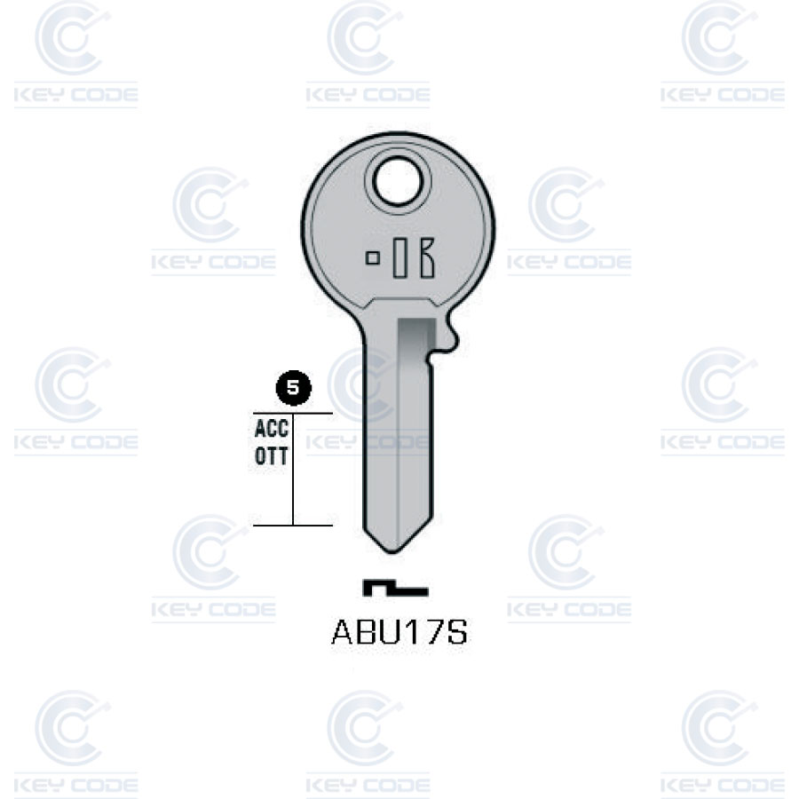 LLAVE KEYLINE ABUS ABU17S (AB17R, ABU-50) 