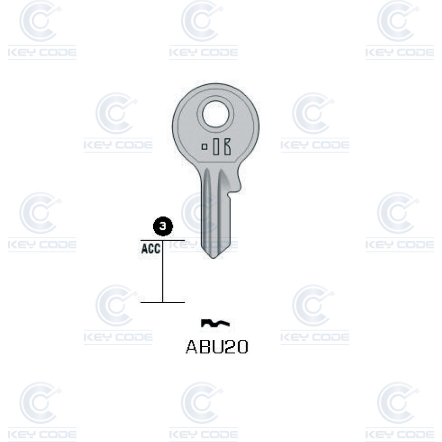 LLAVE KEYLINE ABUS ABU20 (AB50, ABU-23D) 