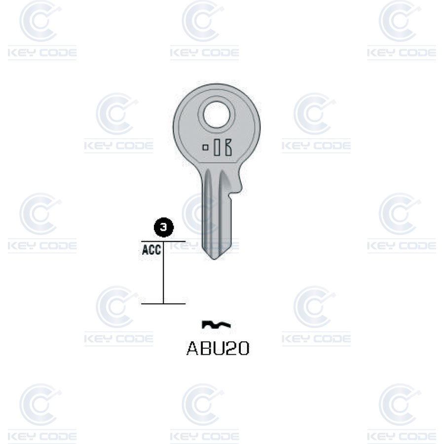 [KL-ABU20] LLAVE KEYLINE ABUS ABU20 (AB50, ABU-23D) 