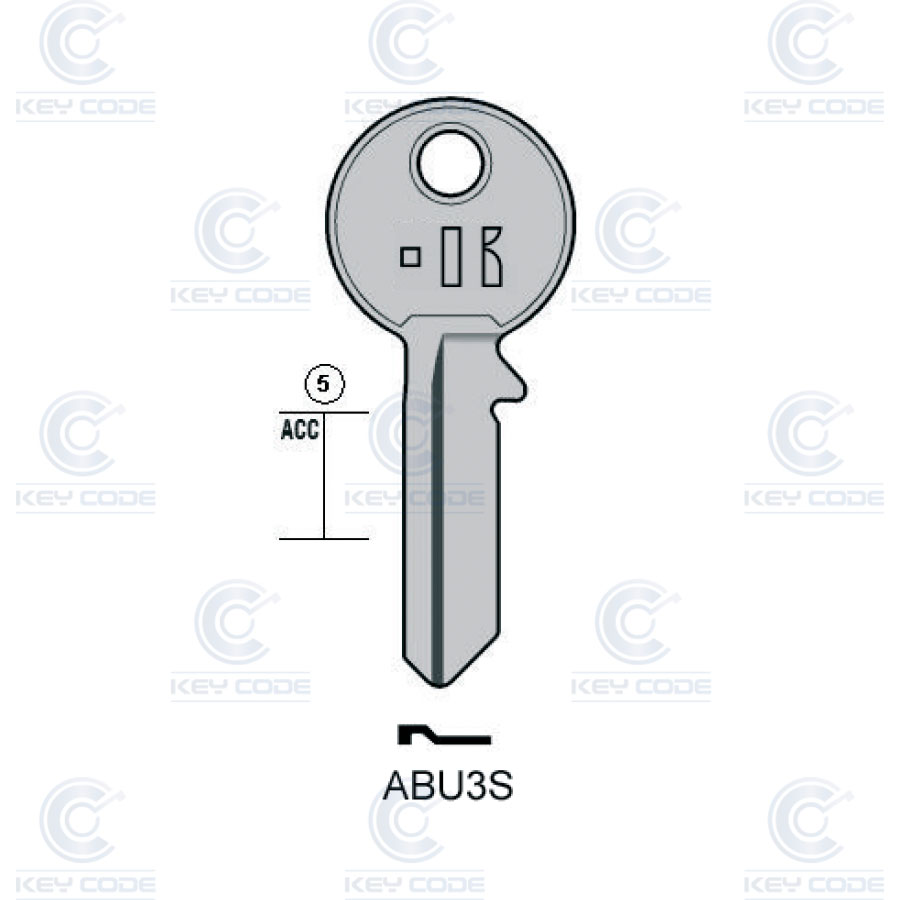 LLAVE KEYLINE ABUS ABU3S (AB14R, ABU-4D) 