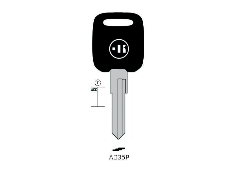 CLÉ KEYLINE AUDI AD35P (HU49BP, AU-AHP)
