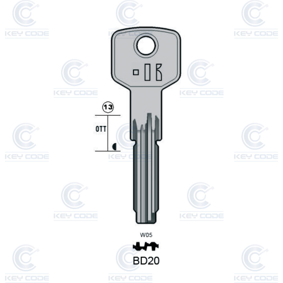 CLÉ KEYLINE BRICARD BD20 (CS115, BRI-26)