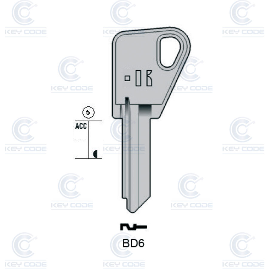 LLAVE KEYLINE BRICARD BD6 (BD3, BRI-4D)