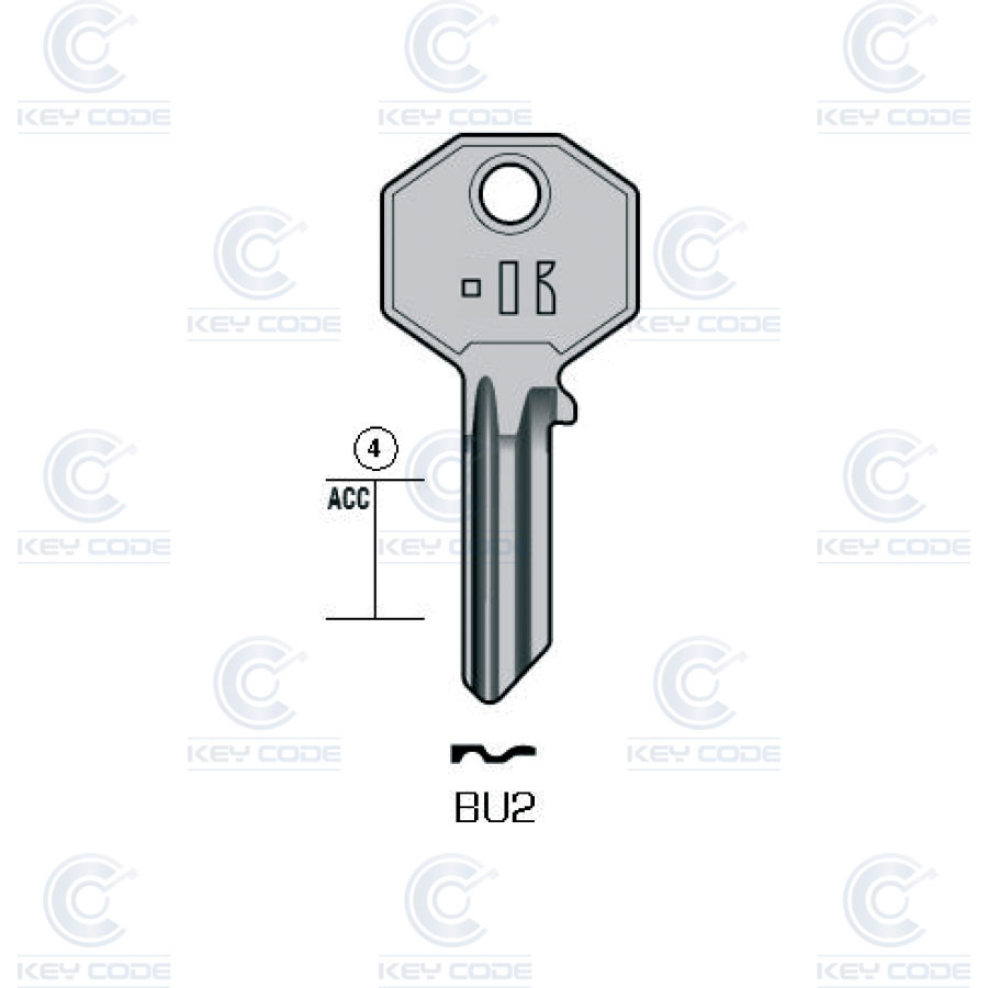 LLAVE KEYLINE BURG BU2 (BUR1, BUR-1D)