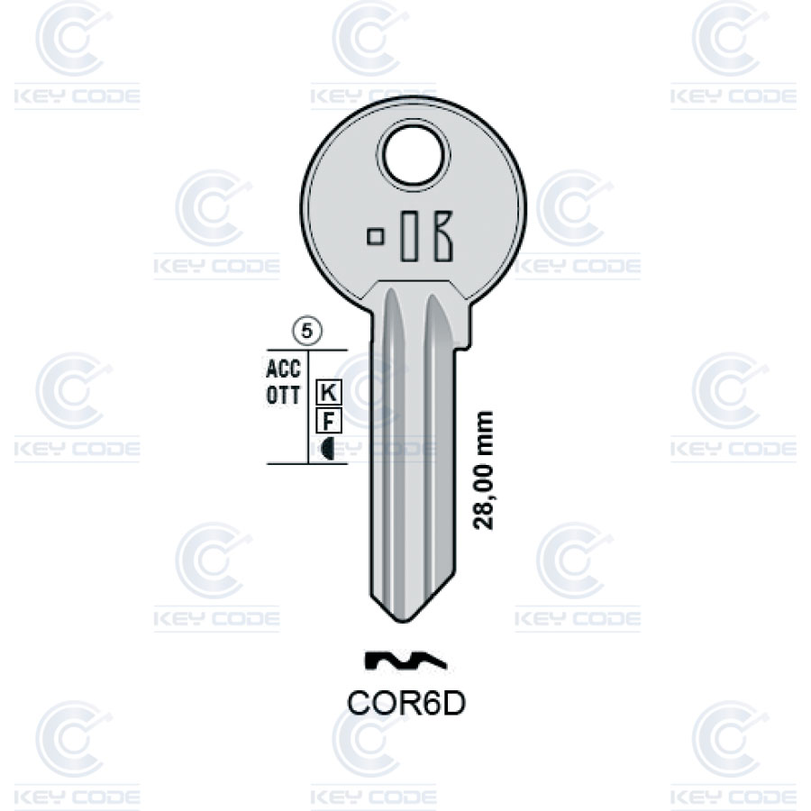 LLAVE KEYLINE COR6D (CB6, COR-1D)