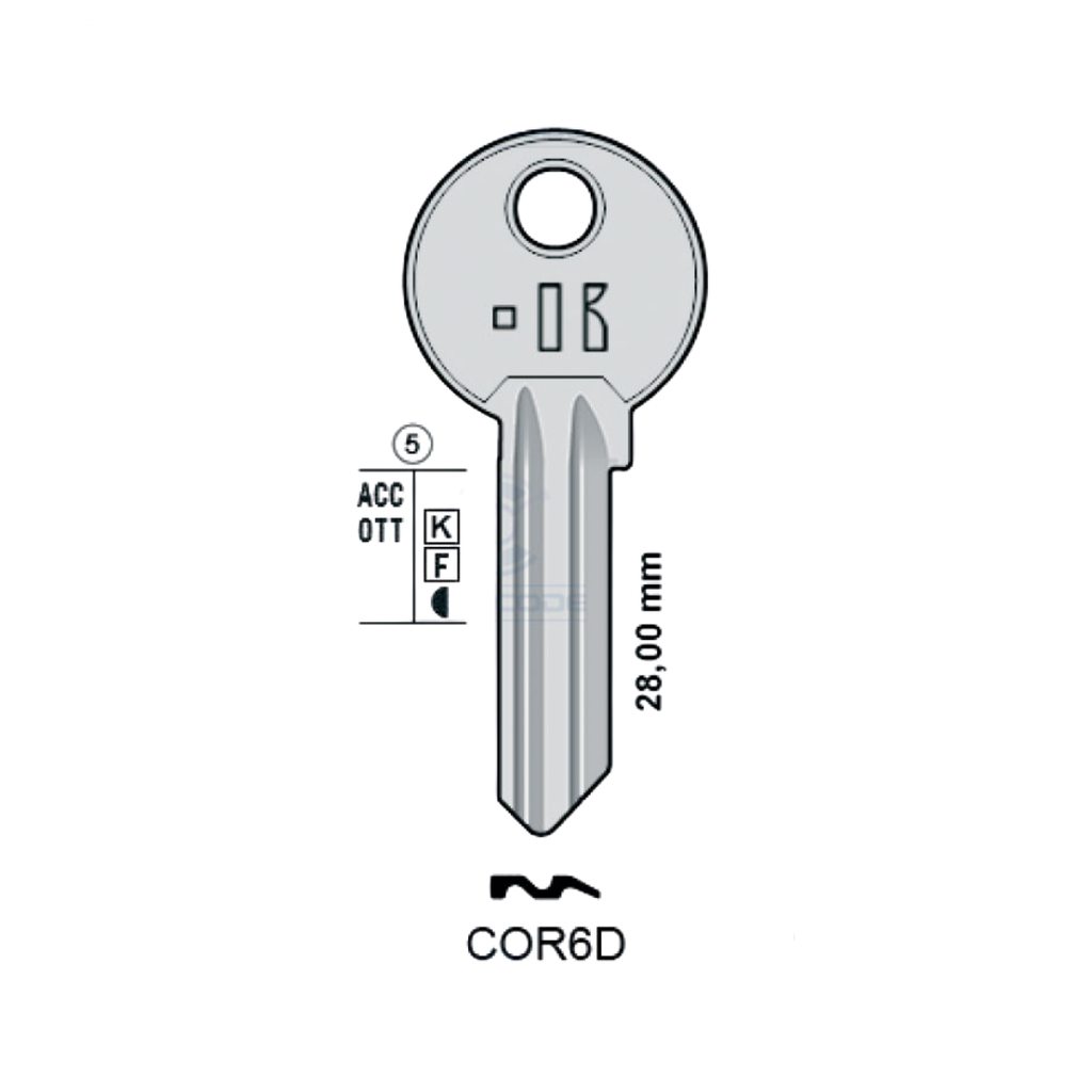 LLAVE KEYLINE COR6D (CB6, COR-1D)