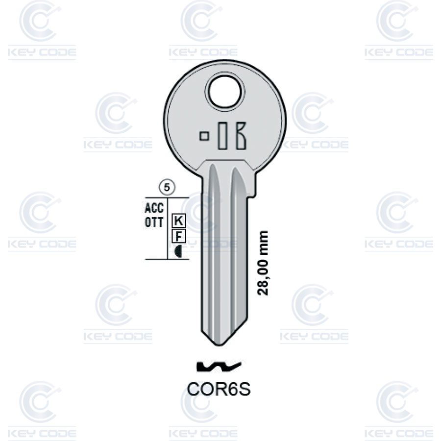 LLAVE KEYLINE CORBIN COR6S (CB6R, COR-1I)
