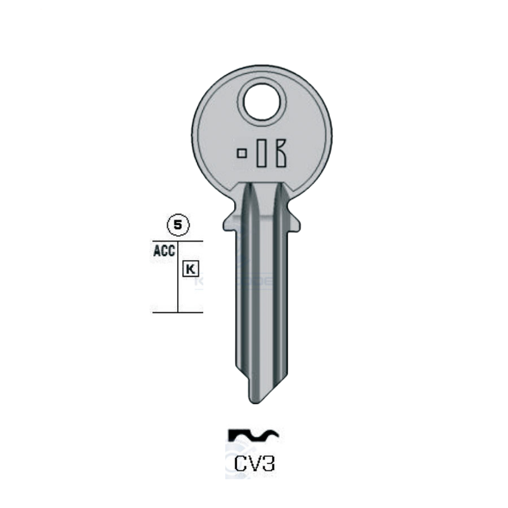 LLAVE YALE KEYLINE CV3 (CVL3, CVL-5D)