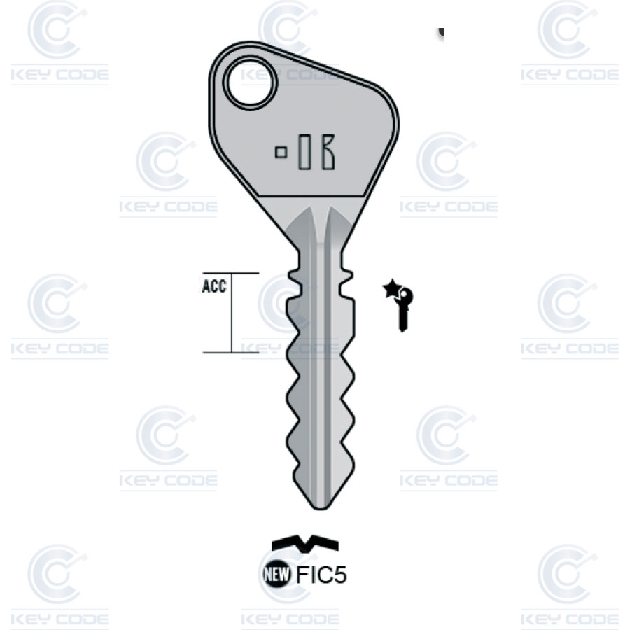 LLAVE KEYLINE FICHET FIC5 (FT5C, FIC-8)