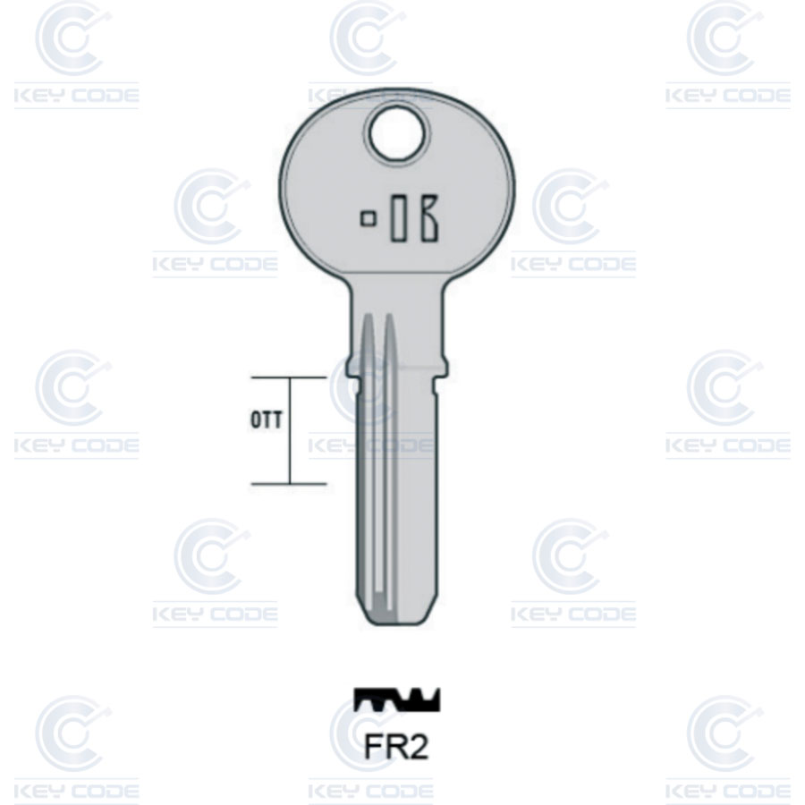 CLÉ KEYLINE FAVOUR FR2 (FVR2R, FAV-1D)