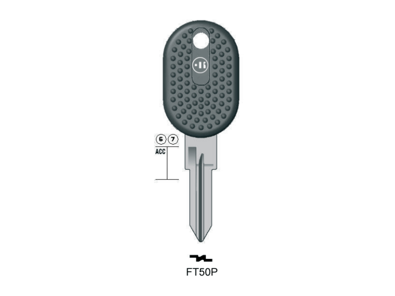 CLÉ KEYLINE FIAT, IVECO FT1505P (GT10, FI-11P)