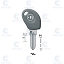 KEYLINE POD KEY FOR FIAT, ALFA, LANCIA, IVECO FT50 (GT10) 6, 7 TEETH - SLIDING MECHANISM