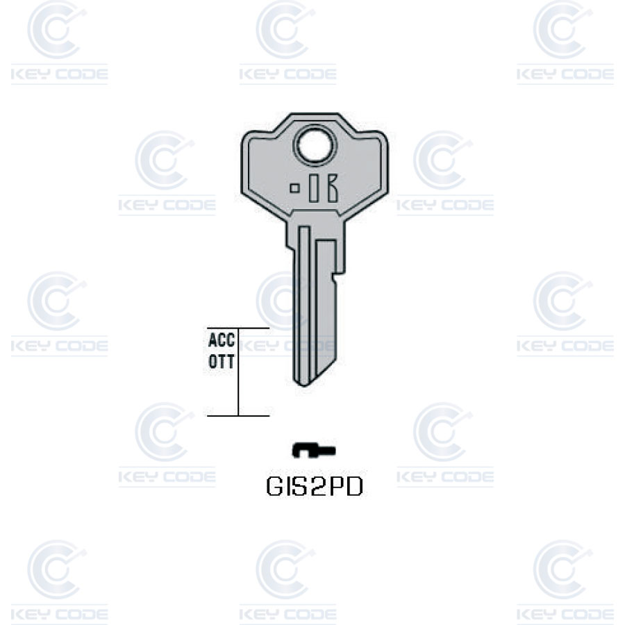 LLAVE KEYLINE GIUSSANI GIS2PD (GS13, GIU-3D) 