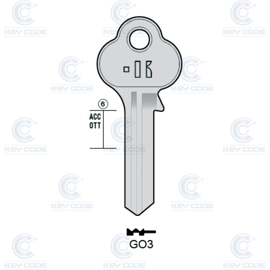 LLAVE KEYLINE GO3 (GL7, GLO-2) 