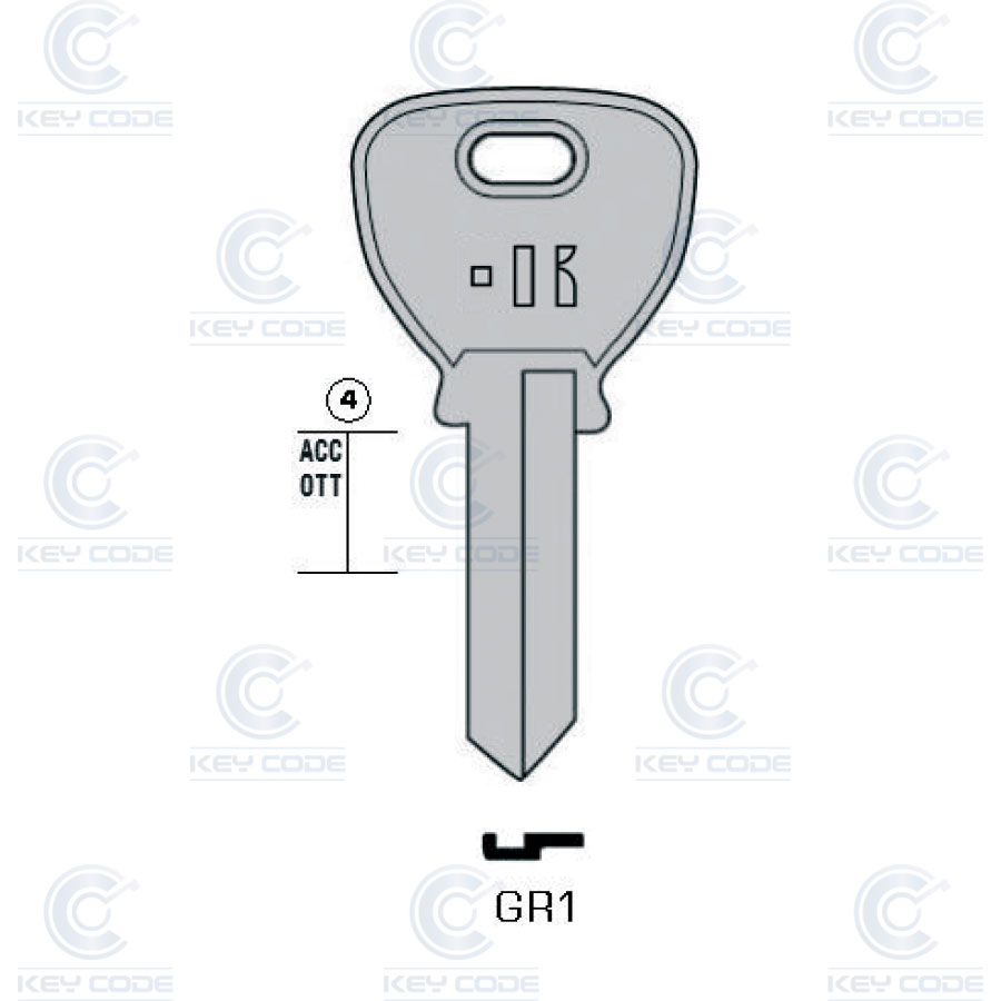 LLAVE KEYLINE GUERVILLE GR1 (RIQ1, GR-1I) 