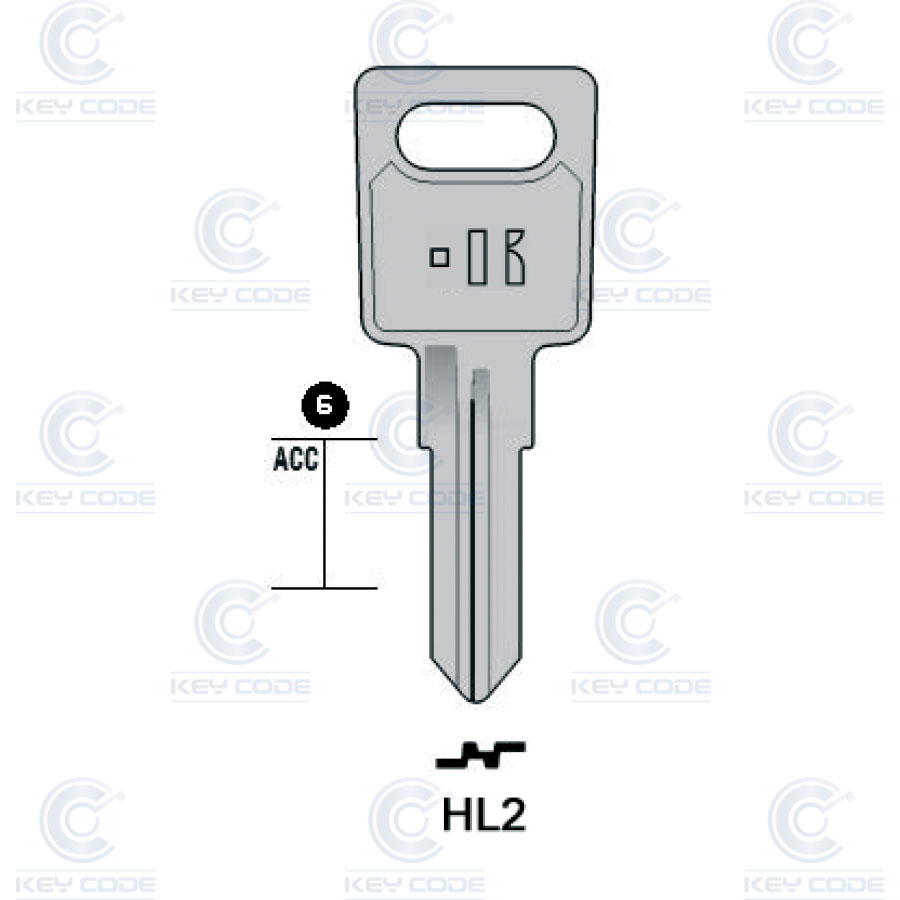 LLAVE KEYLINE HUWIL HL2 (HW4, HUW-1I)