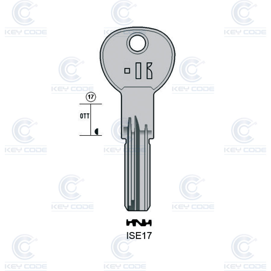 LLAVE DE KEYLINE ISEO ISE17 (IE26, IS-10)