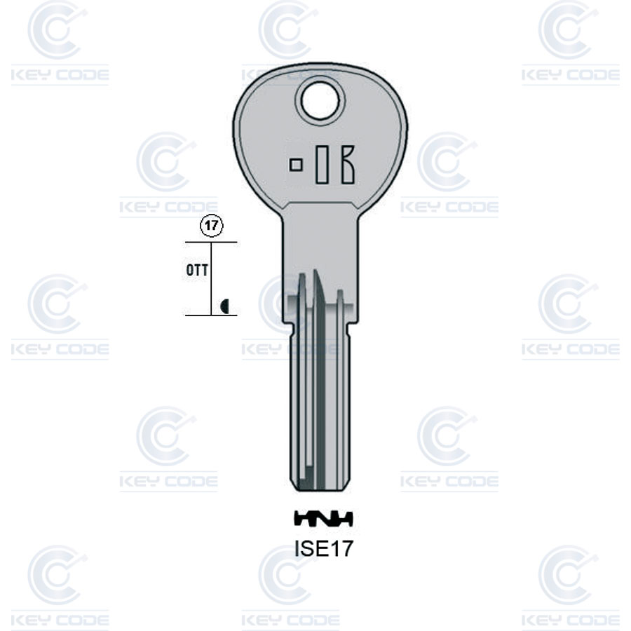 [KL-ISE17] LLAVE DE KEYLINE ISEO ISE17 (IE26, IS-10)