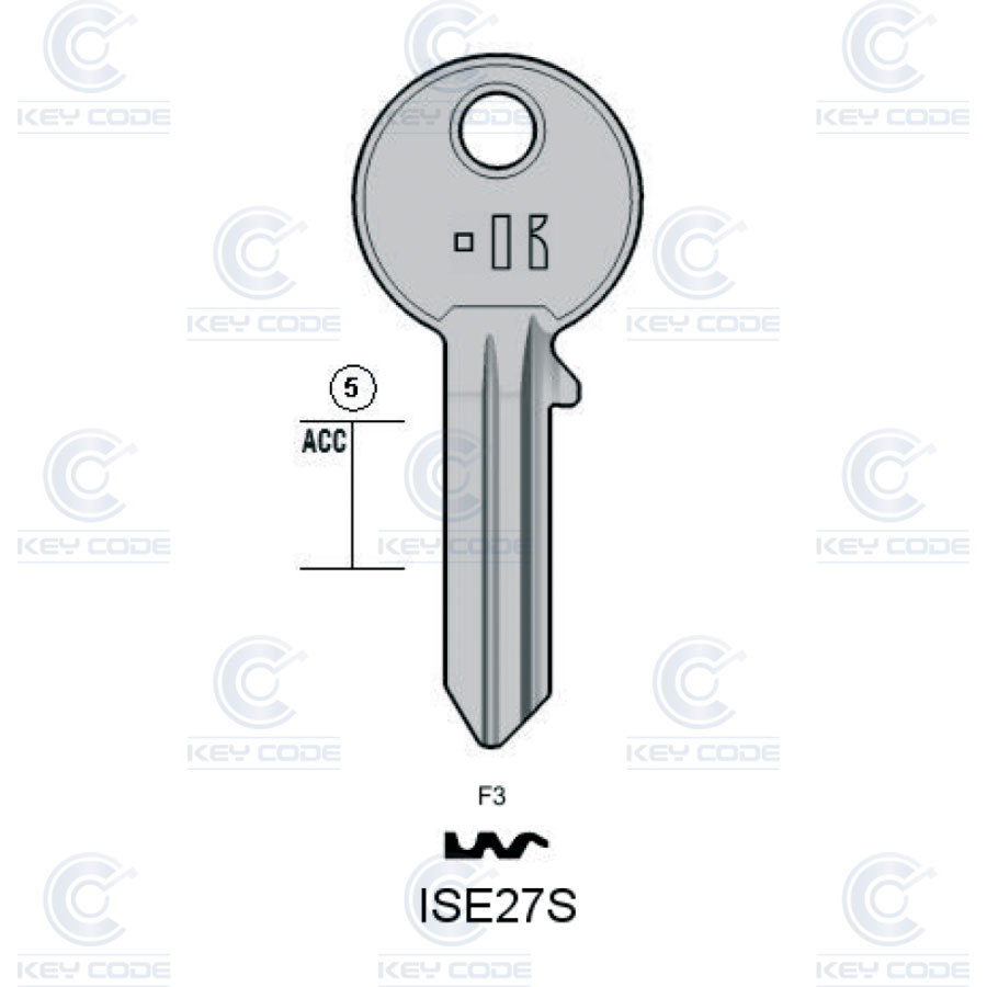 LLAVE KEYLINE ISEO ISE27S (IE27R, IS-15)
