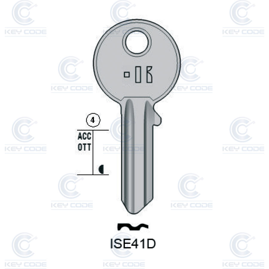 LLAVE KEYLINE ISEO ISE41D (IE224, IS-2D) 