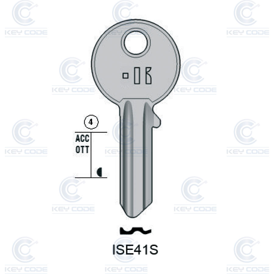 LLAVE KEYLINE ISEO ISE41S (IE225, IS-2I) 