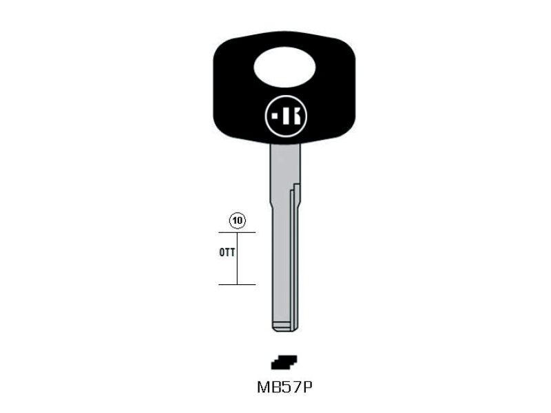 [KL-MB57P] LLAVE KEYLINE MERCEDES MB57P (HU64, ME-7P)