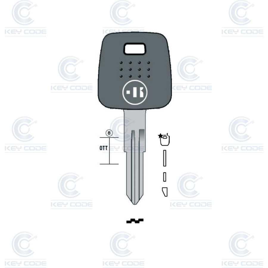 CLE KEYLINE NISSAN POUR TRANSPONDEUR NS27 (NSN11)