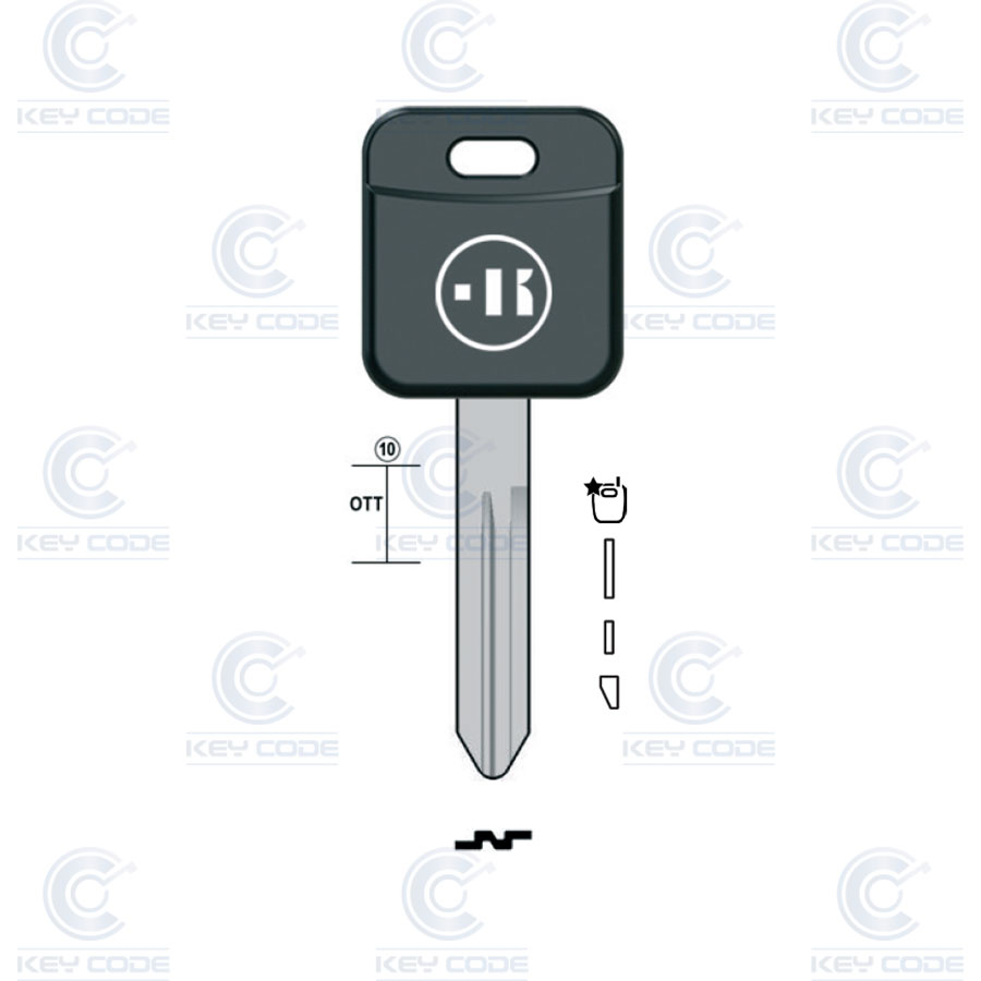LLAVE PARA TRANSPONDER KEYLINE NS34 (NSN14) PARA NISSAN 