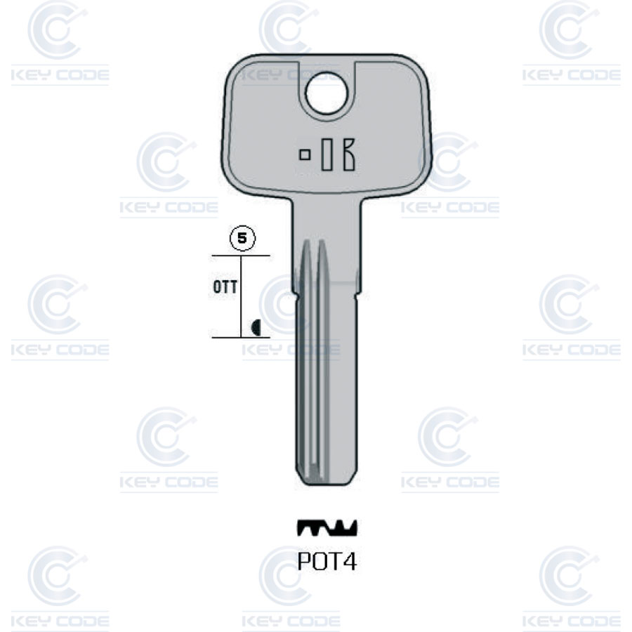 LLAVE KEYLINE POT4 (PT4R, PTN-1D)