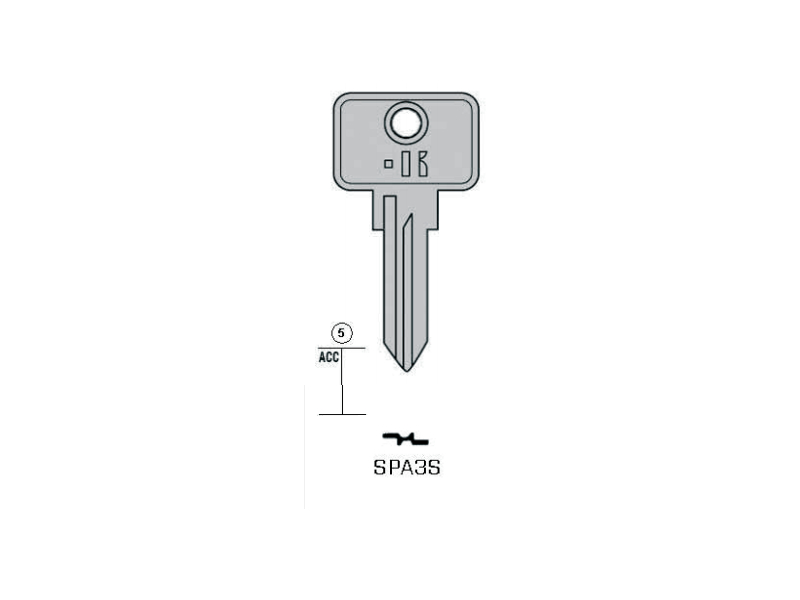 LLAVE KEYLINE CAMION SISPA SPA3S (SSA3R, SI-1D) 