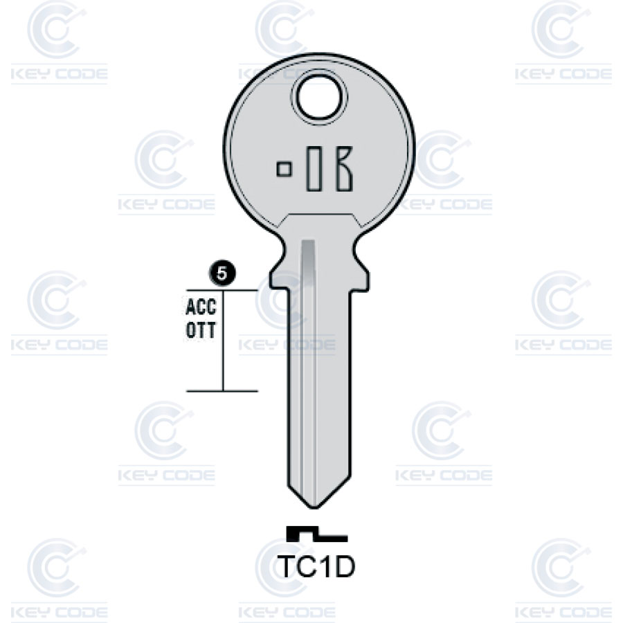 LLAVE KEYLINE TRI CIRCLE TC1D (TL4, TRI-8D)