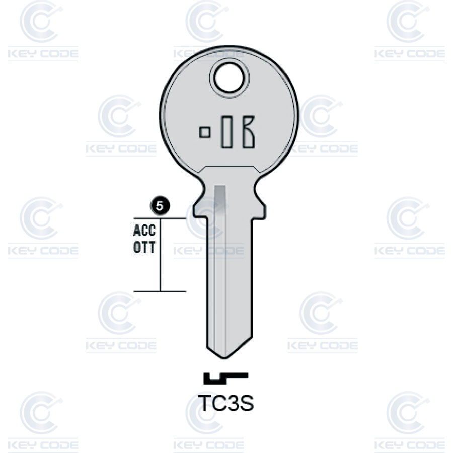 LLAVE KEYLINE TRI CIRCLE TC3S (TL6R, TRI-5I)