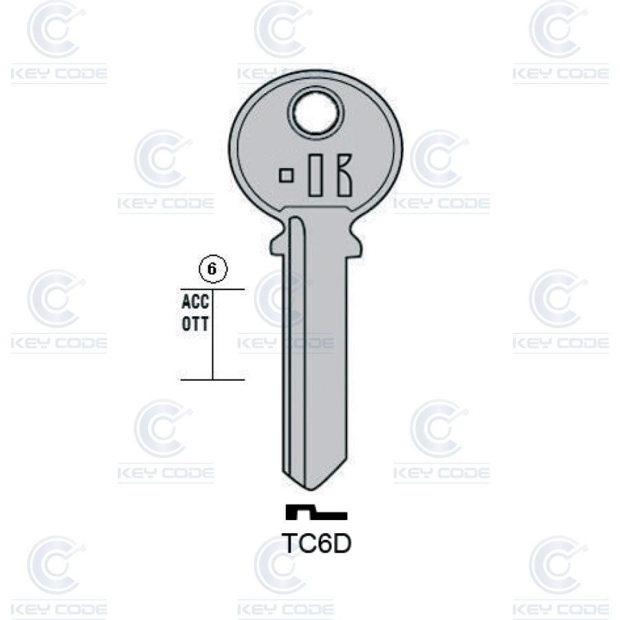 LLAVE KEYLINE TC6D (TL8, TRI-12D)