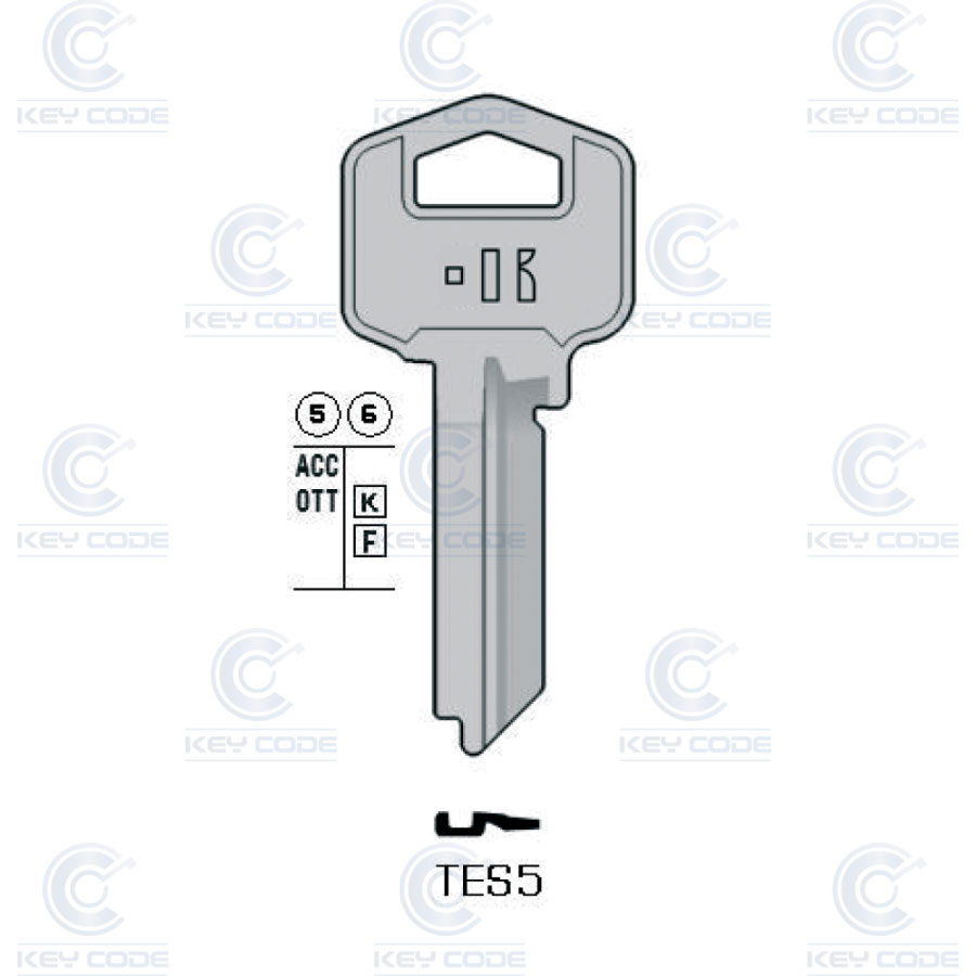 CLÉ KEYLINE TES5 (TE2, TE-8I) - COULEUR BLEU