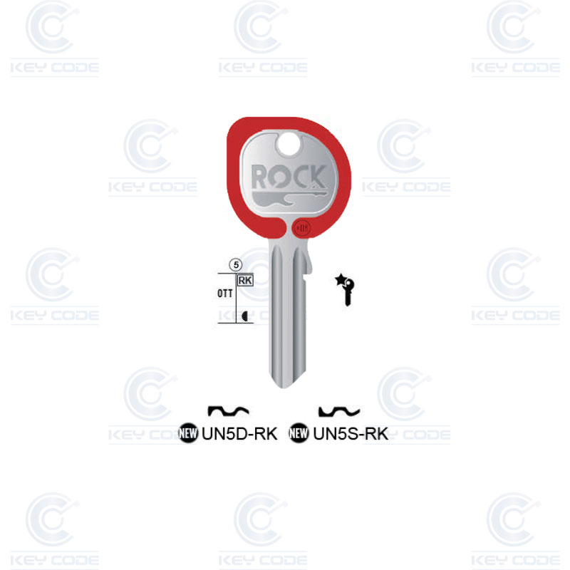 LLAVE UNIVERSAL KEYLINE UN5D ROCK (UL050DZ, U-5D) ROJO
