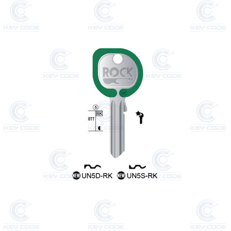 CLE UNIVERSELLE KEYLINE UN5D ROCK (UL050DZ, U-5D) VERT