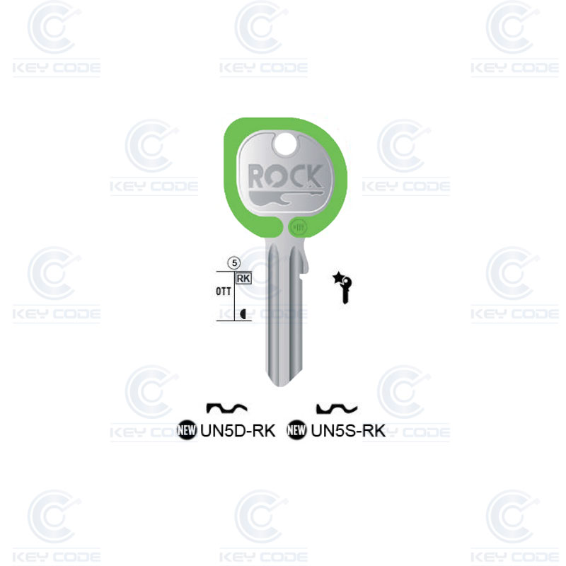 CLE UNIVERSELLE  KEYLINE UN5D ROCK (UL050DZ, U-5D) VERT CLAIR