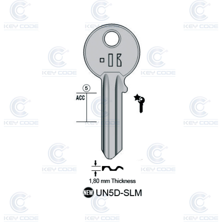 LLAVE UNIVERSAL KEYLINE UN5D SLIM (UL050 RHINO, U-5D)