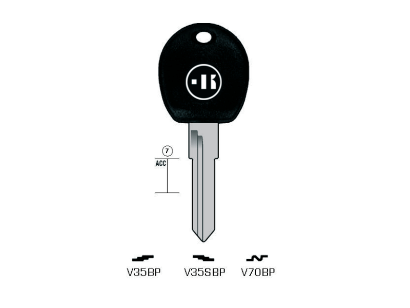 LLAVE KEYLINE VOLKSWAGEN V35BP (HU49, VO-2)