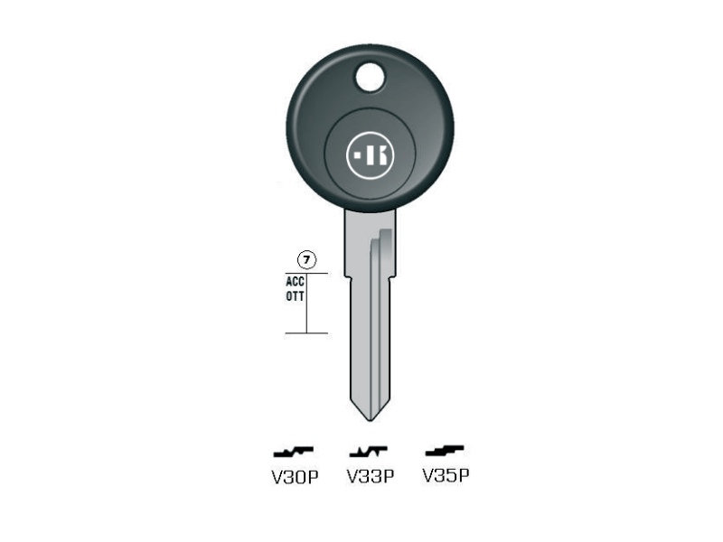 LLAVE KEYLINE VOLKSWAGEN V35P (HU49P, VO-AHP) 