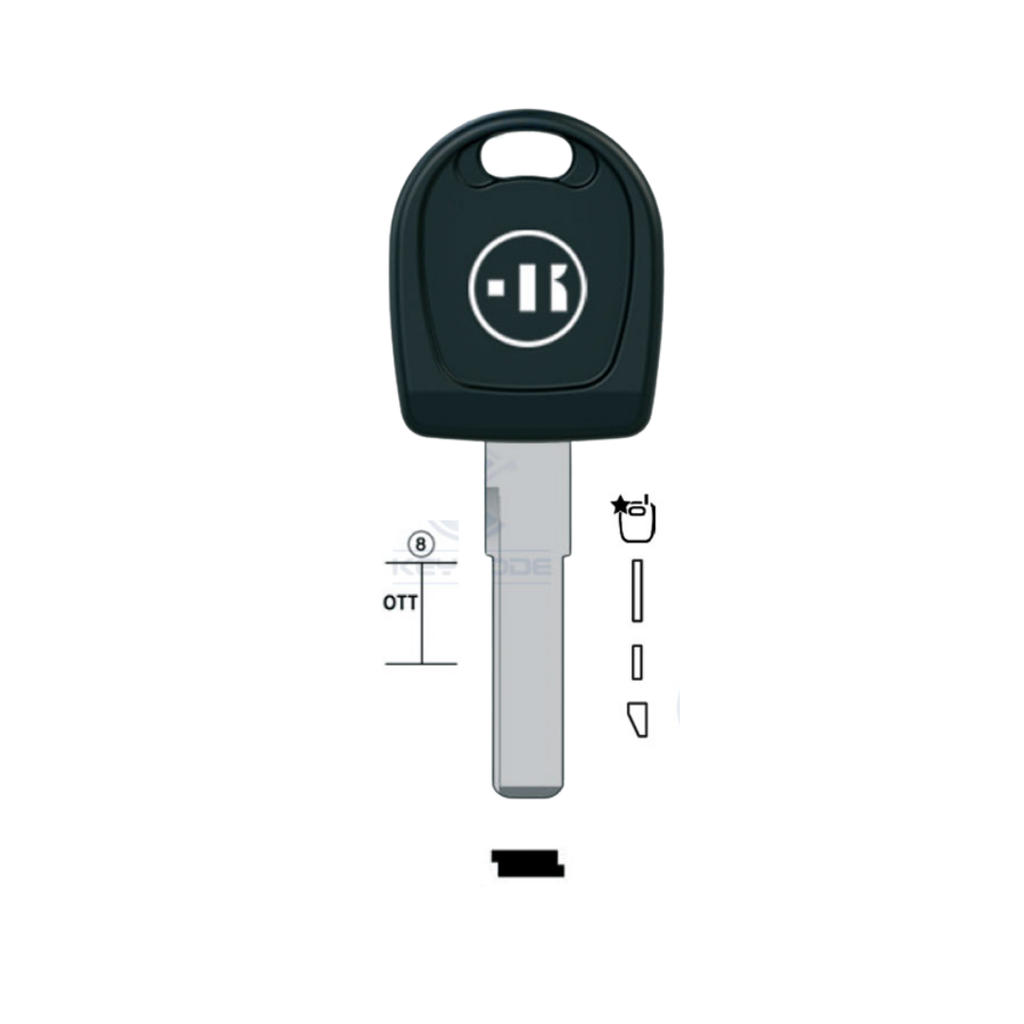 POD KEY KEYLINE VOLKSWAGEN, SEAT, SKODA, AUDI, PORSCHE V66TK (HU66)