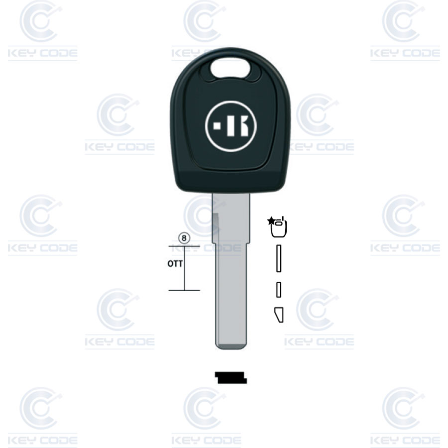 POD KEY KEYLINE VOLKSWAGEN, SEAT, SKODA, AUDI, PORSCHE V66TK (HU66)