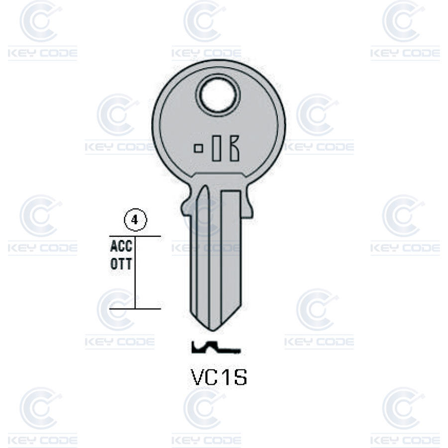 LLAVE KEYLINE VACHETTE VC1S (VAC1R, VA-3I)