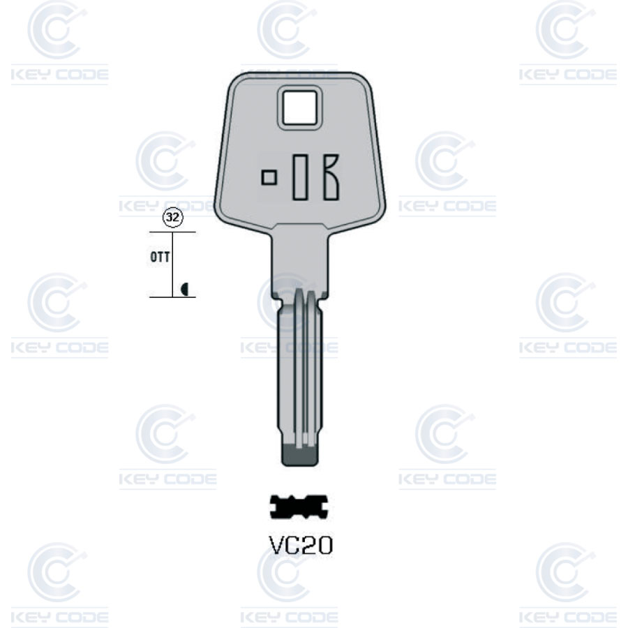 LLAVE DE PUNTOS KEYLINE VC20 (VAC104, VA-27)