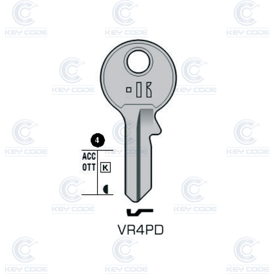 LLAVE KEYLINE VR4PD (VI084, VI-4IP)