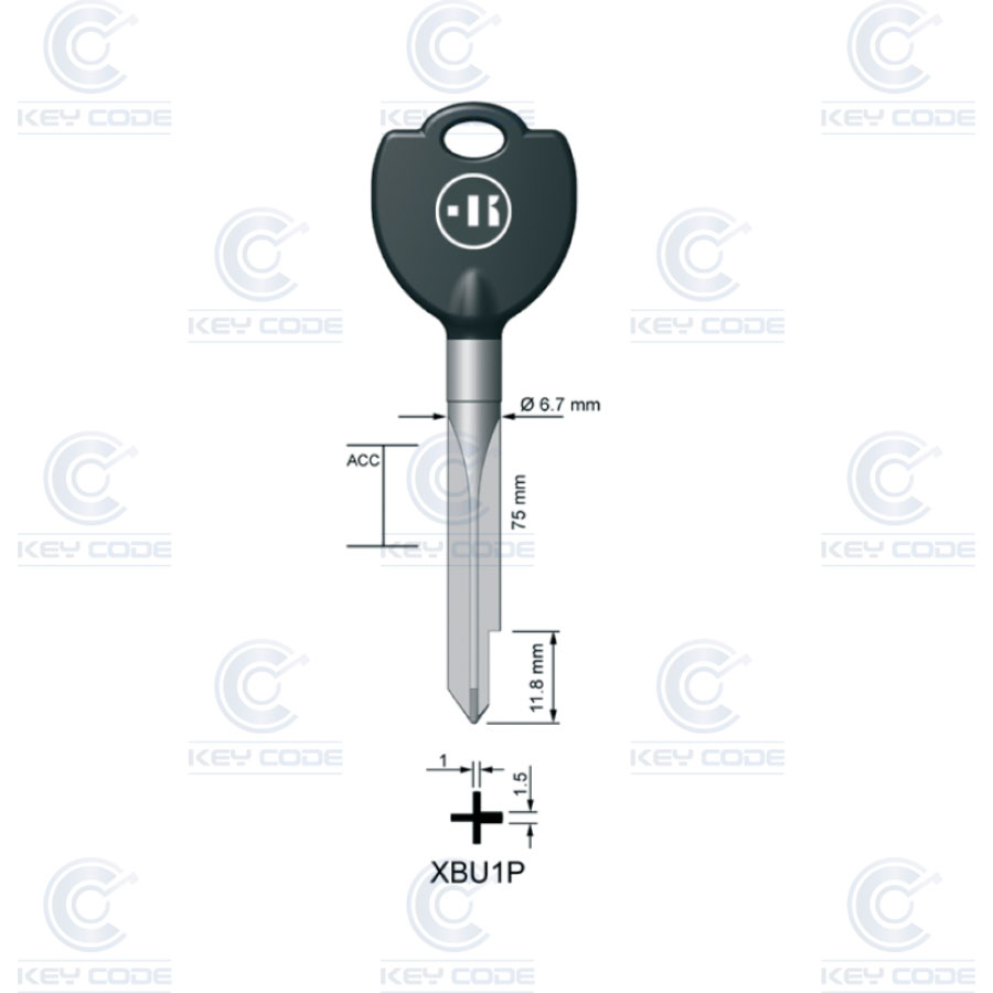 CLÉ KEYLINE XBU1P (XBW1, BUR-1X)