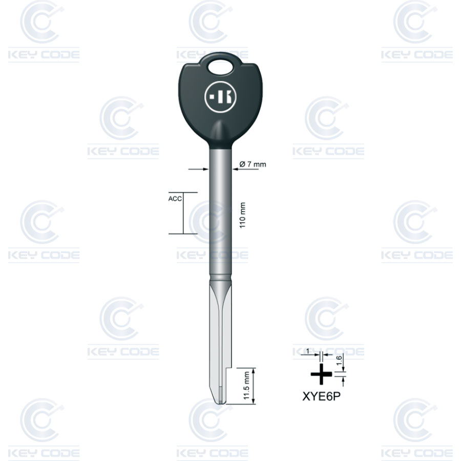 LLAVE KEYLINE DE 4 ENTRADAS YALE XYE6P (XY6P, YA-6X)