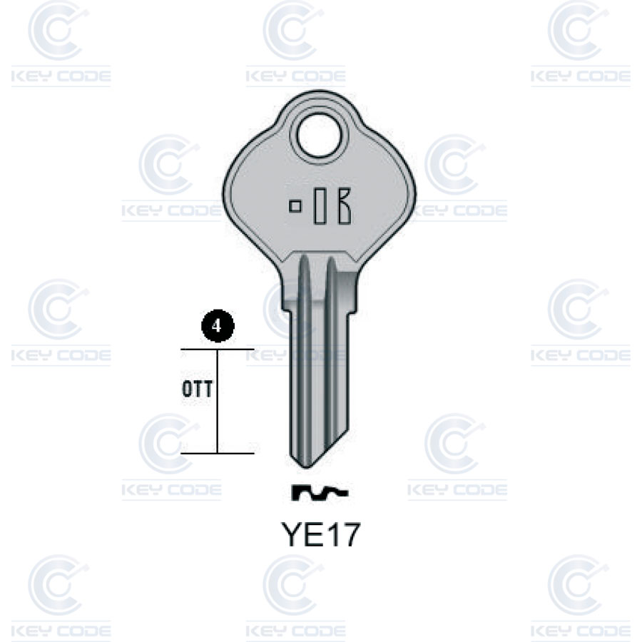 LLAVE KEYLINE YALE YE17 (YA17, YA-8D) 