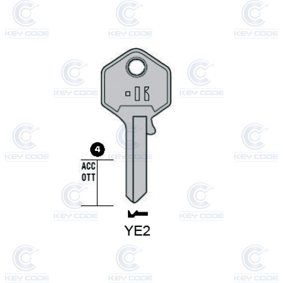 LLAVE KEYLINE YALE YE2 (YA14, YA-5i) 