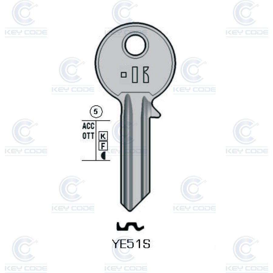 LLAVE KEYLINE YALE YE51S (YA1R, YA-6I) 